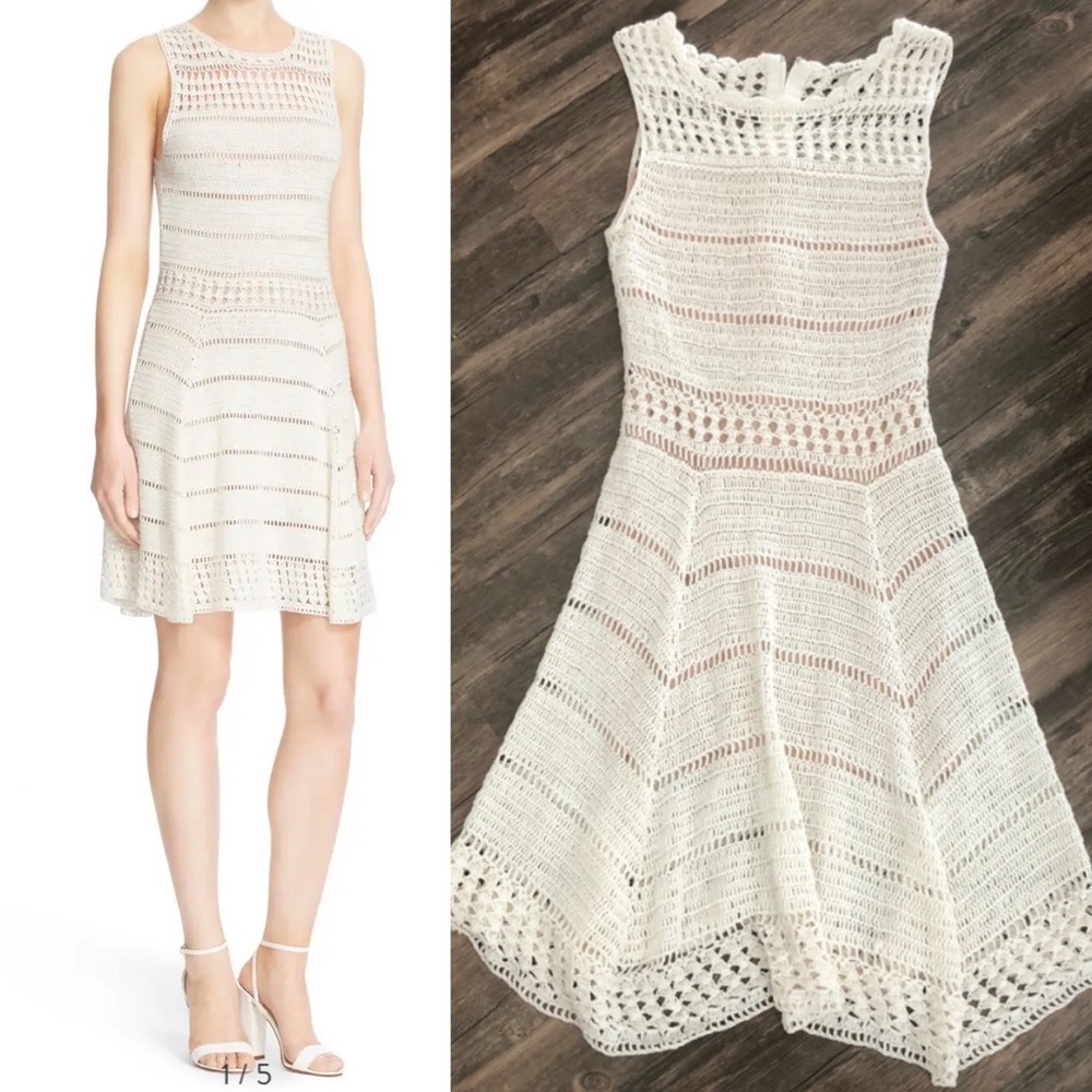 Alice + Olivia Noella Crochet Dress